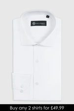 Paul Andrew Oliver Cutaway Collar Shirt - White