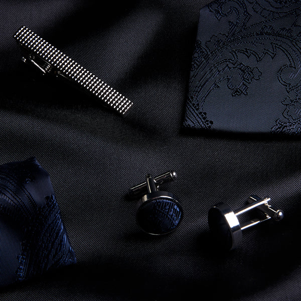 Paul Andrew Paisley Tie - Dark Navy