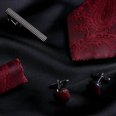 Paul Andrew Paisley Tie - Red