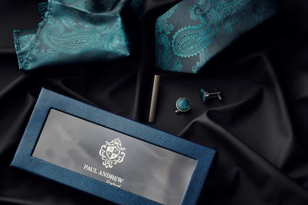 Paul Andrew Paisley Tie - Teal Green
