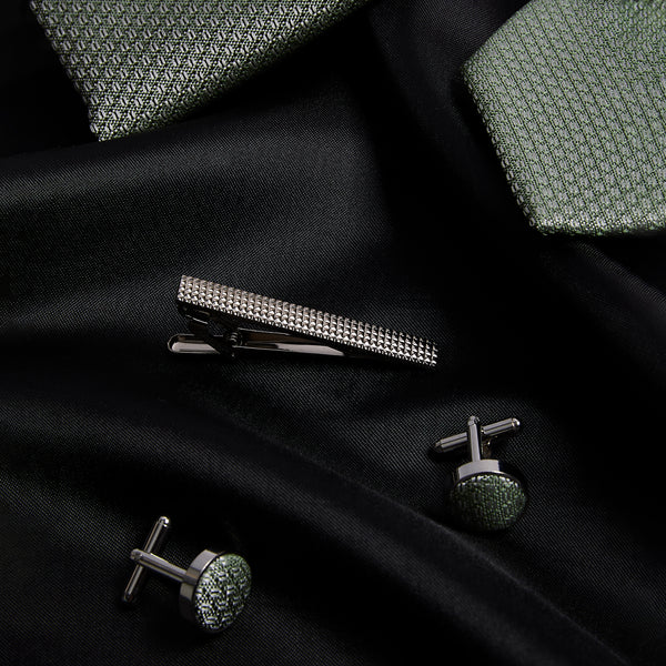 Paul Andrew Textured Tie Set - Sage Green