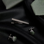 Paul Andrew Textured Tie Set - Sage Green