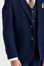 Paul Andrews/ Device Mayfair Kids 3 Piece Suit - Navy Blue