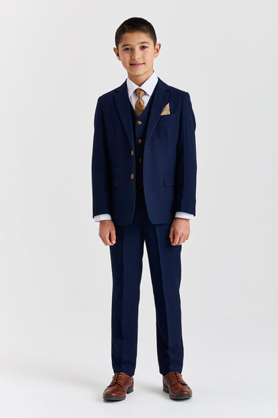 Paul Andrews/ Device Mayfair Kids 3 Piece Suit - Navy Blue