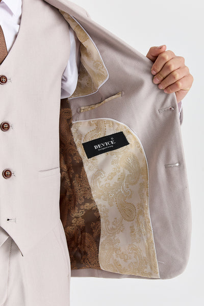 Paul Andrews/ Device Mayfair Kids 3 Piece Suit - Stone