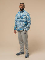 Penfield Bay Jacquard Microfleece 1/4 Zip - Blue Fusion