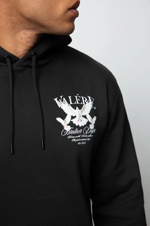 Valere Milano Pertuso Dove Hoodie - Black