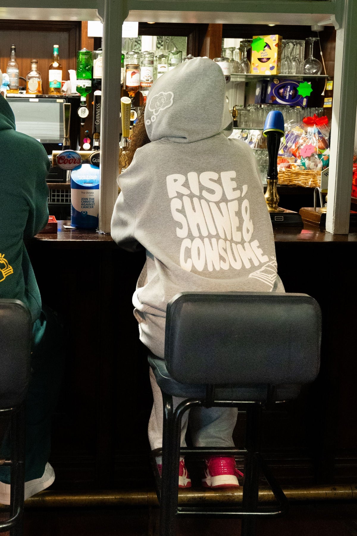 Fresh Flavours Rise Shine Consume Hoodie - Light Grey Marl