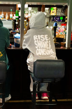 Fresh Flavours Rise Shine Consume Hoodie - Light Grey Marl