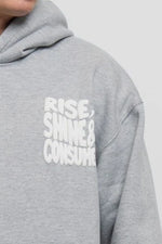 Fresh Flavours Rise Shine Consume Hoodie - Light Grey Marl