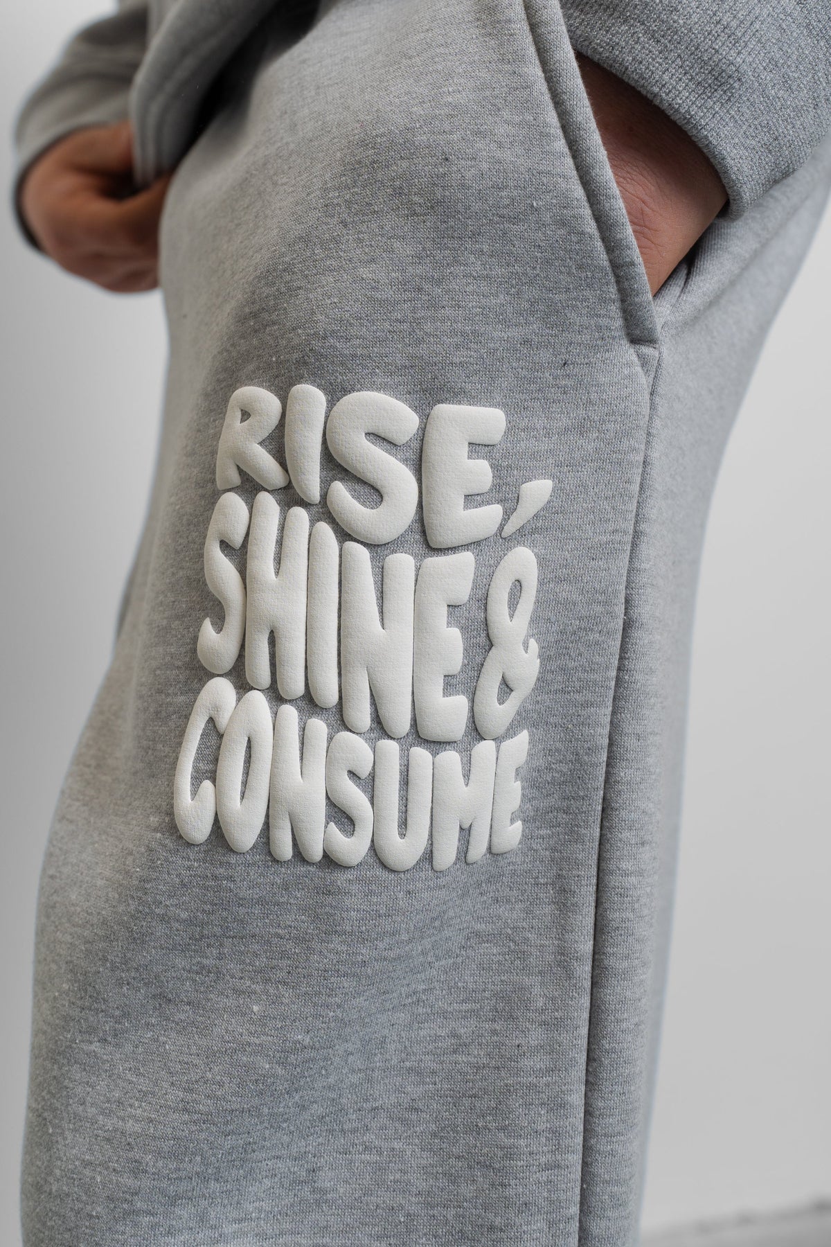 Fresh Flavours Rise Shine Consume Jogger - Light Grey Marl