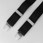 Sophos 35mm Plain Ribbed 4 Clip Braces - Black