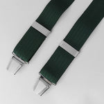Sophos 35mm Plain Ribbed 4 Clip Braces - Green