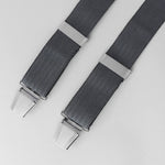 Sophos 35mm Plain Ribbed 4 Clip Braces - Grey