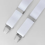 Sophos 35mm Plain Ribbed 4 Clip Braces - White
