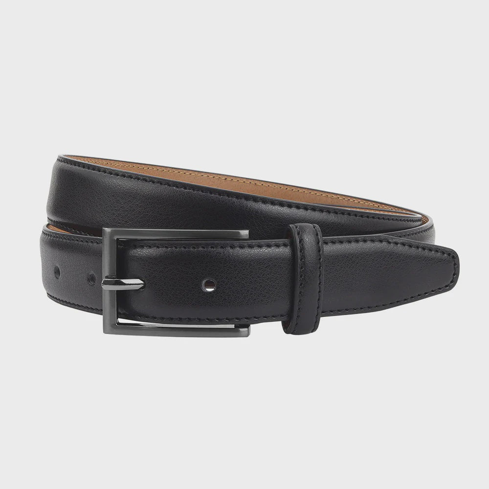 Sophos Brook 30mm Formal Grained Leather Belt - Black