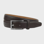 Sophos Brook 30mm Formal Grained Leather Belt - Brown