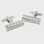 Sophos Cylinder 3 Stripe Cufflinks - Mother of Pearl