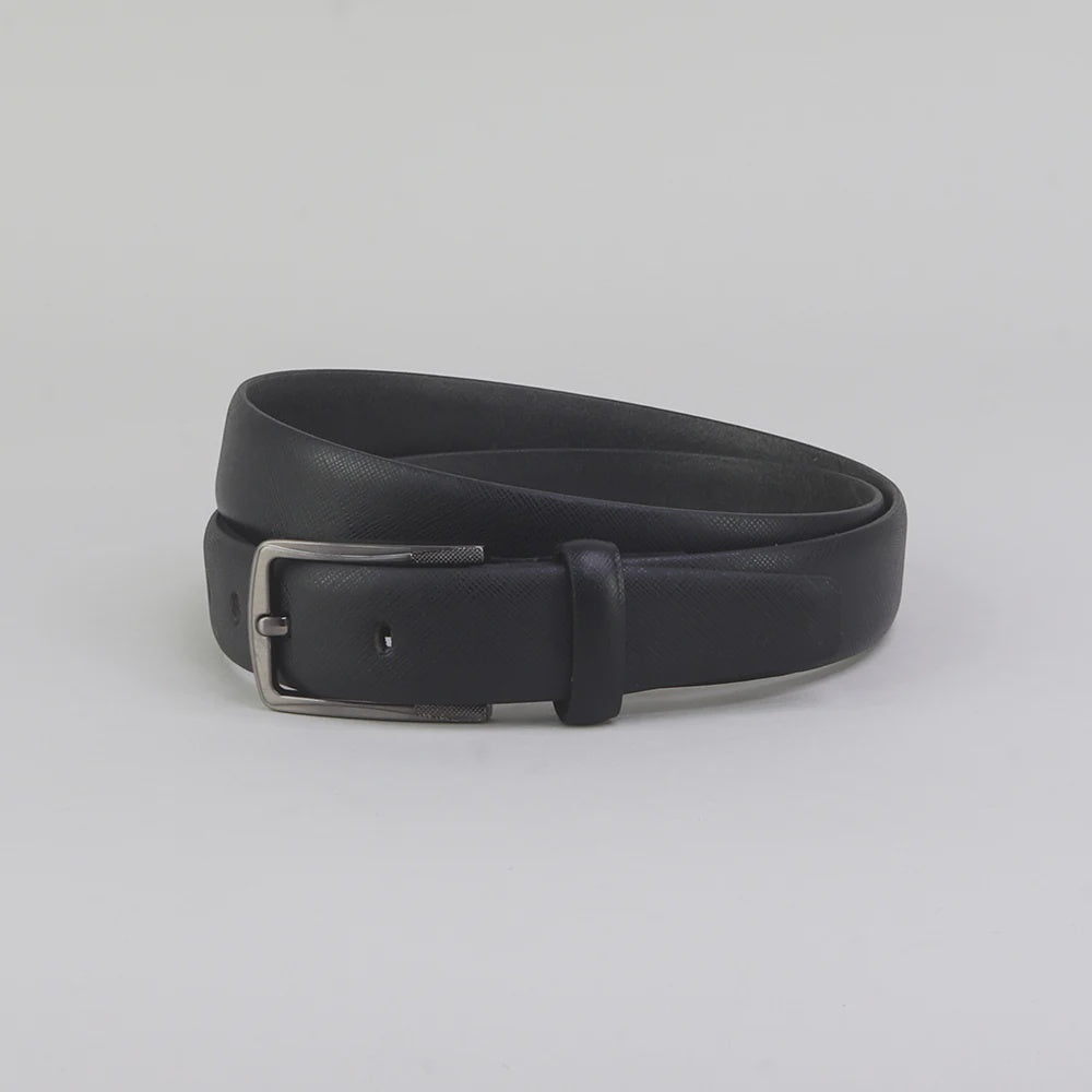 Sophos Tickencote 29mm Saffiano Leather Belt - Black