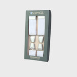 Sophos 35mm Plain Ribbed 4 Clip Braces - White