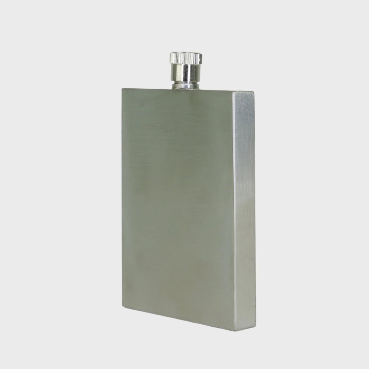 Sophos 3oz Square Hip Flask - Silver Finish