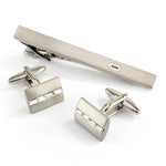 Sophos 4 Crystal Stones Cufflink & Tie Bar Set