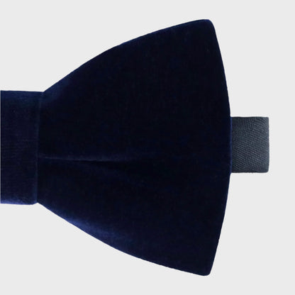 Sophos Dusk Velvet Bow Tie - Navy Blue