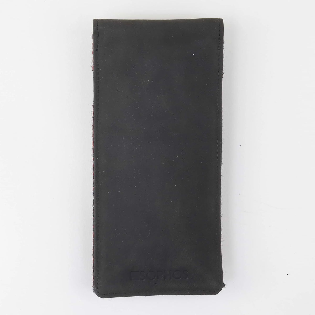 Sophos Harris Tweed Fold Over Glasses Case - Grey