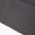 Sophos Harris Tweed & Leather Card Holder Wallet - Brown