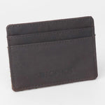 Sophos Harris Tweed & Leather Card Holder Wallet - Brown