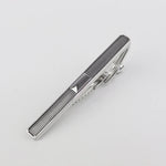 Sophos Hash Rectangle Centre Tie Bar - Silver & Rhodium