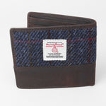Sophos Premium Leather & Harris Tweed Wallet - Blue