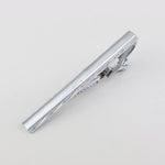Sophos Waved Edge Tie Bar - Brushed Silver Finish
