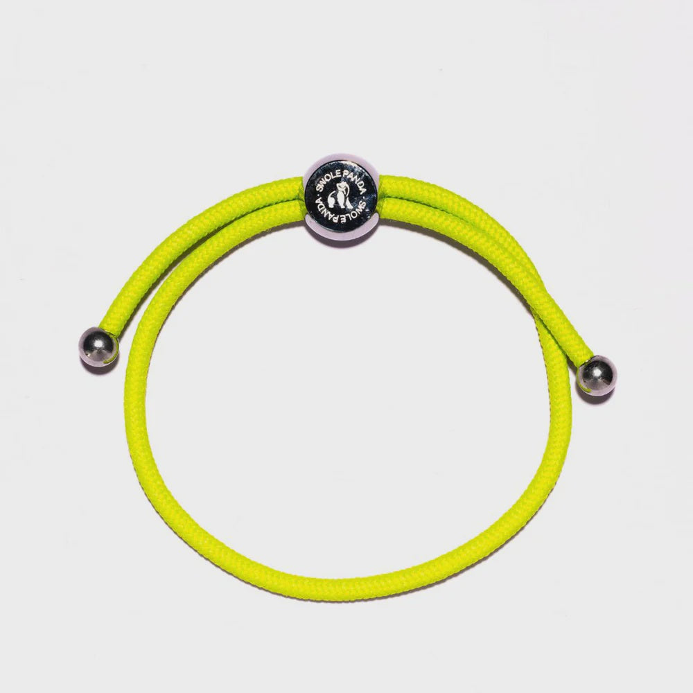 Swole Panda Woven Bracelet - Lime Green