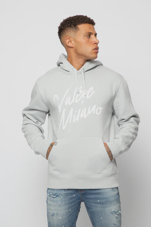 Valere Milano Tyrol Script Logo Hoodie - Light Grey