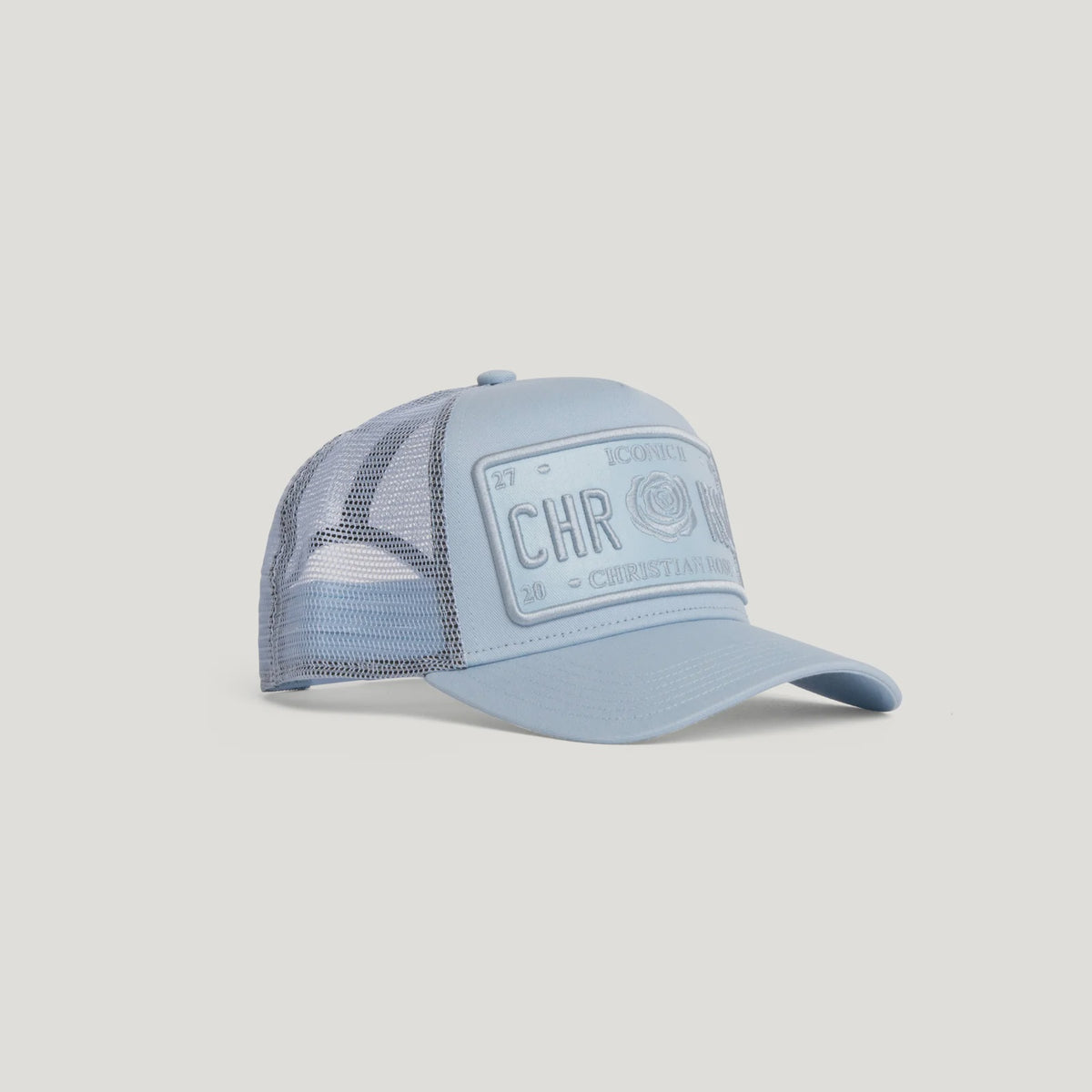 Christian Rose Iconic II vinyl trucker cap - Ice Blue