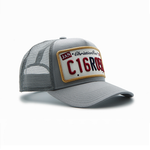 Christian Rose Private plate trucker cap - Stone Grey / Gold