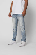 Valere Milano Balancia Rip & Repair Jean - Light Blue