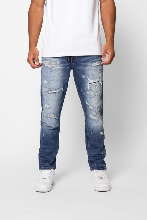 Valere Milano Cengalo Rip & Repair Jean - Blue