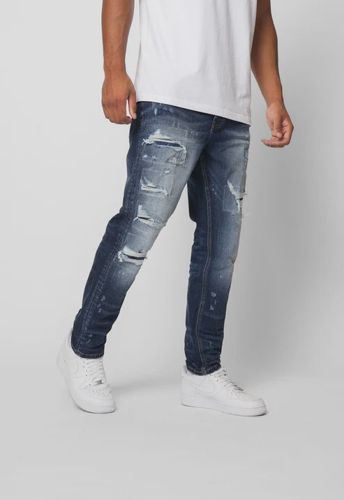 Valere Milano Genova Ripped Jean - Blue