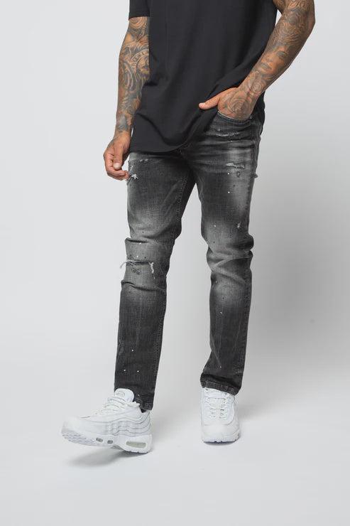 Valere Milano Mosole Rip & Repair Jeans - Black