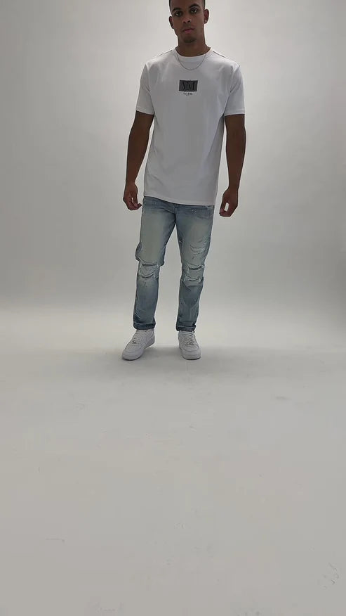 Valere Milano Balancia Rip & Repair Jean - Light Blue