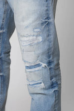 Valere Milano Balancia Rip & Repair Jean - Light Blue