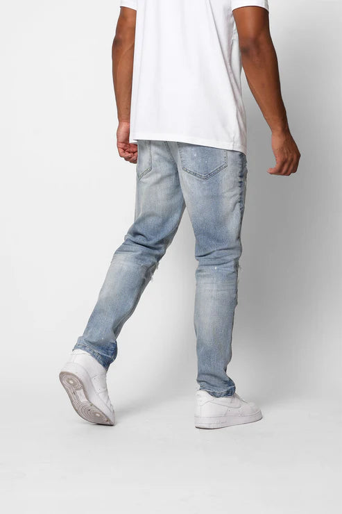 Valere Milano Balancia Rip & Repair Jean - Light Blue