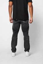 Valere Milano Castello Rip & Paint Jeans - Washed Black