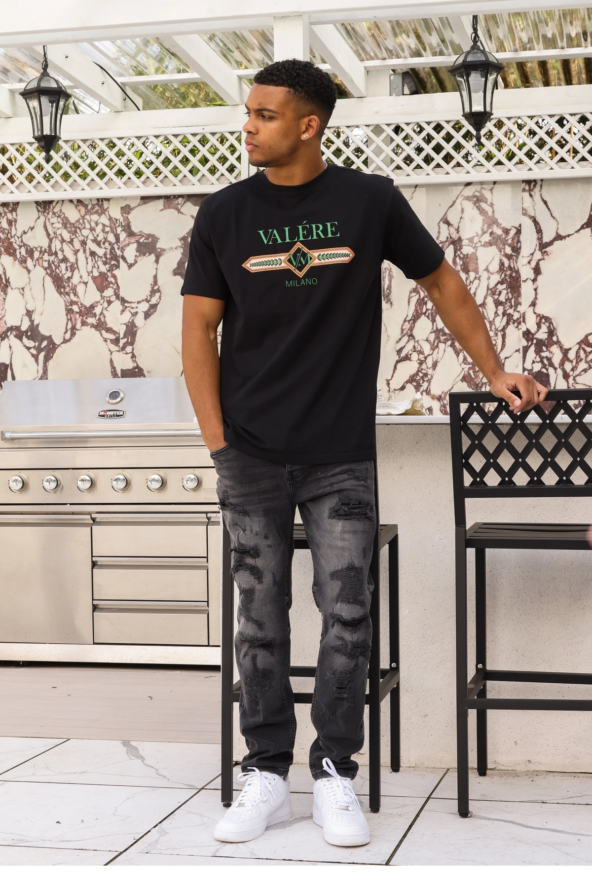 Valere Milano Cavasso T-Shirt - Black