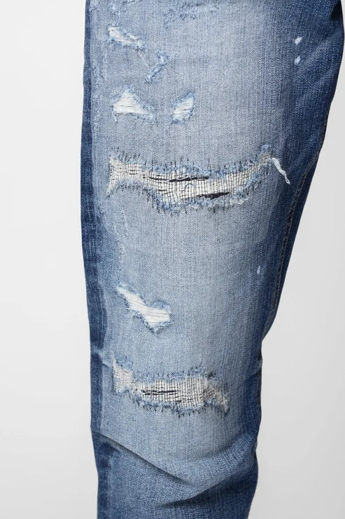 Valere Milano Cengalo Rip & Repair Jean - Blue