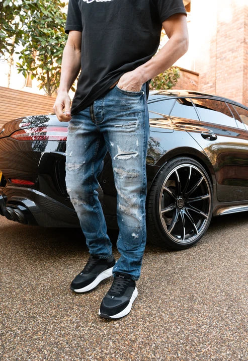 Valere Milano Cengalo Rip & Repair Jean - Blue