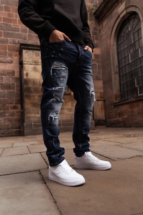 Valere Milano Genova Ripped Jean - Blue