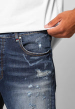 Valere Milano Genova Ripped Jean - Blue